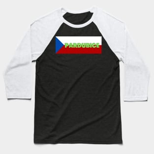 Pardubice City in Czech Republic Flag Baseball T-Shirt